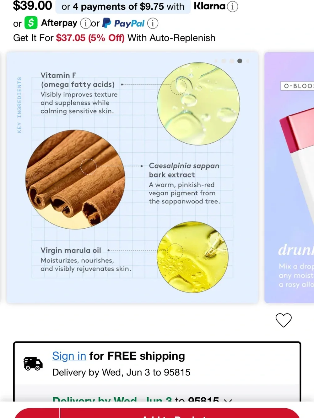 Drunk Elephant O-Bloos Rosi Drops Box skincare as makeup
